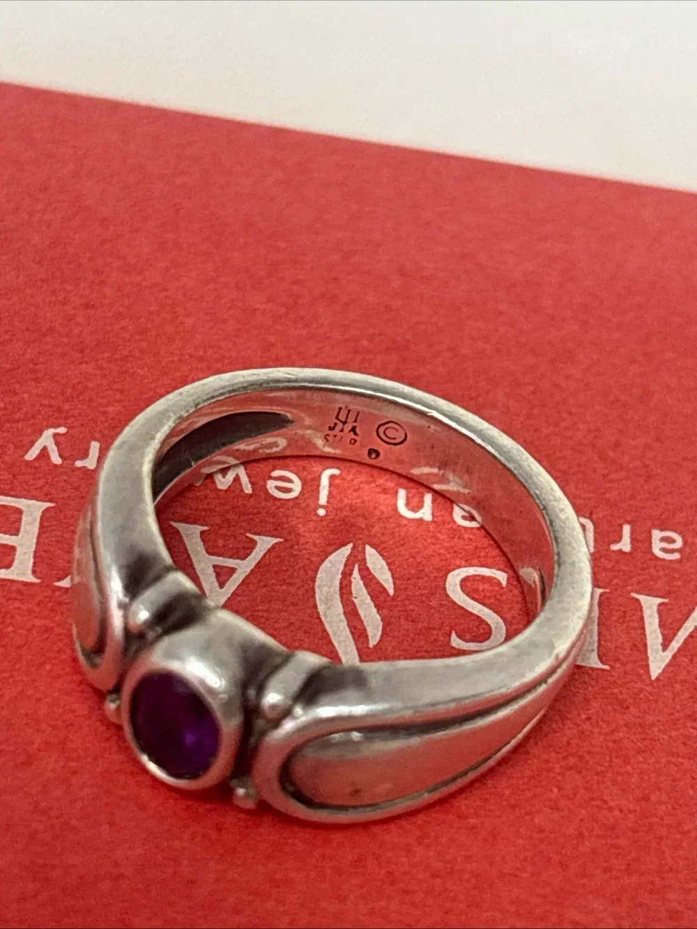 James Avery Retired Sterling Silver Amethyst Ring